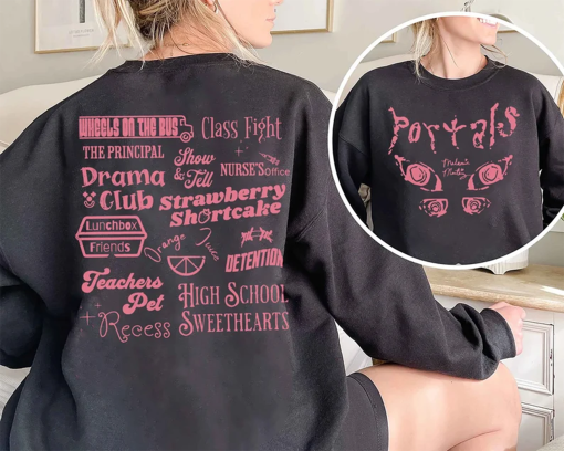 portals moon, portals sweatshirt, melanie martinez, melanie martinez tee, american singer, cry baby album, martinez sweatshirt, melanie shirt, north american, portals album, portals hoodie, portals tracklist, tour 2023 shirt