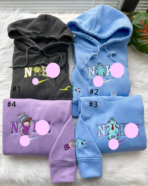 Mi.ke SuLly B.oo Crewneck Hoodie Mons.ters Inc, Embroidered Sweatshirt, Monsters inc Sweatshirt Hoodie Couples Gift, Mons.ters University,