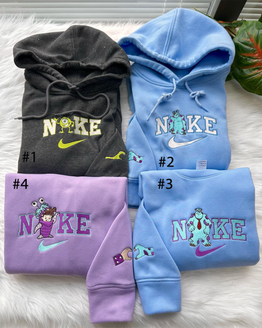 Mi.ke SuLly B.oo Crewneck Hoodie Mons.ters Inc, Embroidered Sweatshirt, Monsters inc Sweatshirt Hoodie Couples Gift, Mons.ters University,