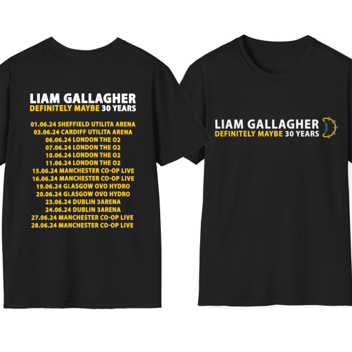 Liam Gallagher Definitely Maybe Tour 2024 T-Shirt