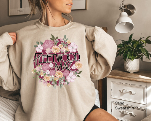 Fleetwood Mac Sweatshirt, Fleetwood Mac Shirt, Stevie Nicks Hoodie, Floral Sweatshirt, Fleetwood Mac T shirt, Fangirl Gifts, EU5043