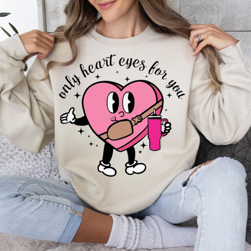 Only Heart Eyes For You PNG, Valentines Candy Heart Png, Valentine Png, Groovy Valentine Png, Belt Bag Inspired PNG, Sublimation Design, Png