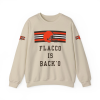 Unisex Heavy Blend™ Hooded Sweatshirt Flacco Round and Find Out Go Browns! brown and orange print