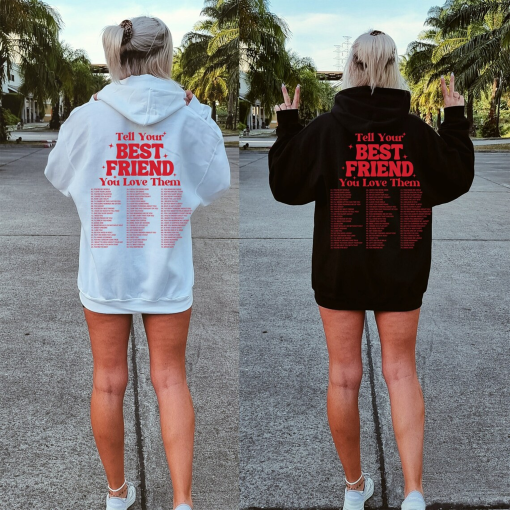 Bestie Hoodie Bestfriend Hoodie Bestfriend Hoodies For 2 Bff Hoodies Preppy Hoodie Best Friend Gift Words On Back Matching Best Friend