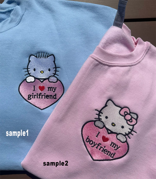 I Love My Girlfriend Dear Daniel Edition Embroidery Crewneck Sweatshirt