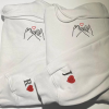 Custom personalized spider web couple embroidered sweater