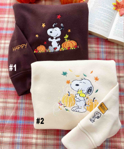 Snoopy Pumpkin Fall – Emboroidered Sweatshirt