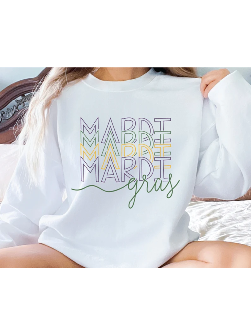 Mardi Gras Sweatshirt, Mardi Gras Carnival Crewneck, Family Carnival Pullover, Mardi Gras Gift, Mardi Gras Party Sweatshirt