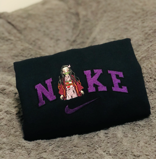 Embroidered Nezu.ko Sweatshirt, Embroidered Anime Shirt, Anime Shirt, Embroidered Shirt, Embroidered Hoodie, De.mon Slay.er embroidered sweatshirt