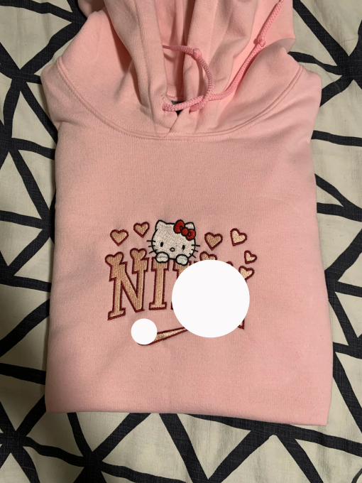 Hello Kitty Embroidered Sweatshirt | Cute Cat Embroidered Crewneck | Best Friend Gift | Embroidery