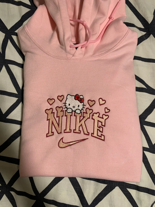 Hello Kitty Embroidered Sweatshirt | Cute Cat Embroidered Crewneck | Best Friend Gift | Embroidery