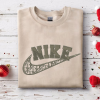 Swoosh Embroidered Sand Sweatshirt Gifts For Her