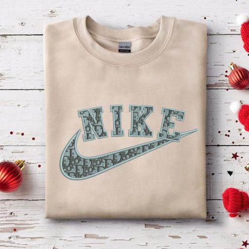 Swoosh Embroidered Sand Sweatshirt Gifts For Her