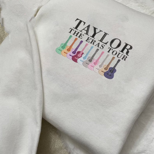 Taylor Version Embroidered Sweatshirt, Taylor Custom Edition Embroidered Crewneck Sweatshirt, Embroidered World Tour Sweatshirt