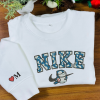 Bird Embroidered Sweatshirt Custom Name Sleeve