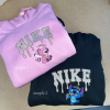 Bird Embroidered Sweatshirt Custom Name Sleeve