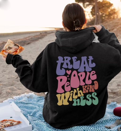 Treat People With Kindness Sweatshirt, Be Kind Shirt, Women’s Aesthetic Sweatshirt, Cute Mental Health Shirt, Groovy Trendy Hoodie, E5728