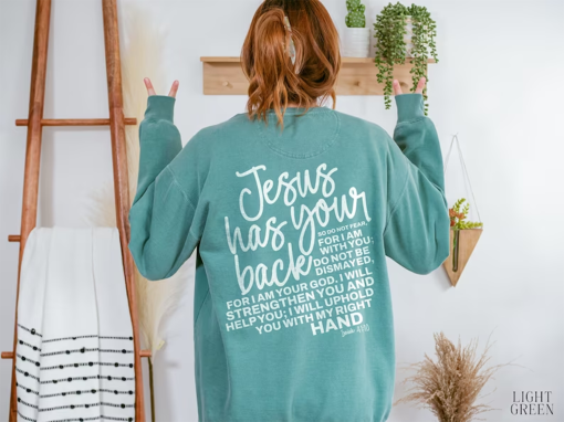 Christian Sweatshirts Bible Verse Sweatshirt Comfort Colors KJV Christian Gifts for Her Religious Apparel Baptism Sweatshirt Jesus Sweater