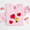 Couple Matching Heart Sweatshirts, Embroidered Custom Initial Anniversary Hoodies, Personalised Name Sleeve Anatomical Heart Top