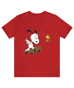 Snoopy Skateboard Tshirt Snoopy Clothes Peanuts Fan…