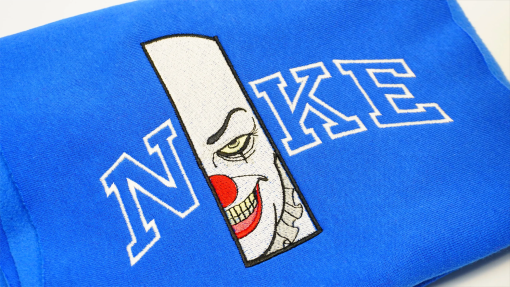 Joker Face Horror Knife Embroidered Hoodie