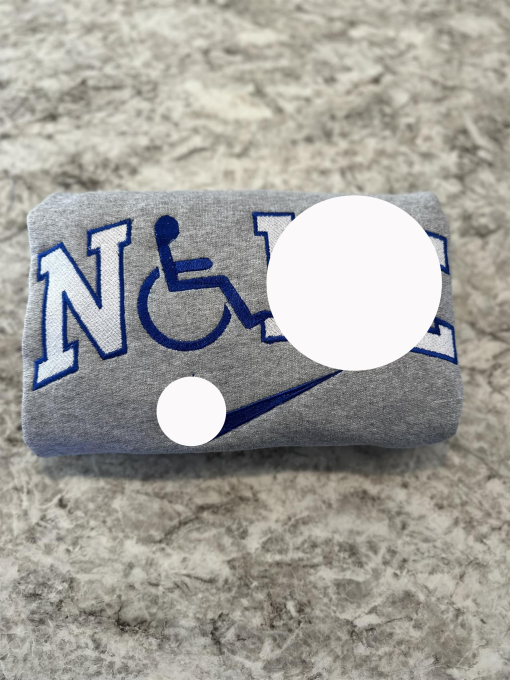 wheelchair embroidered sweatshirt