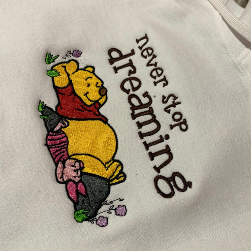 Winnie The Pooh and Friends Sweatshirt, Pooh Bear Embroidered  Sweatshirt