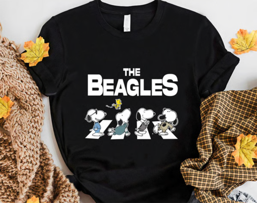 Snoopy Shirt, The Beagles Sweatshirt, Abbey Road Inspired Shirt, Fall Dogs Shirt, Funny Beatles Inspired Apparel, Cartoon Sweater, Snoopy