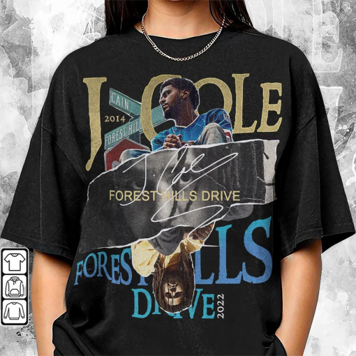 J.Cole 2014 Forest Hills Drive Album 90s Rap Music Shirt, Paper Collage Rapper Album Vintage Sweatshirt, Retro Unisex Hoodie 2511R ILYD