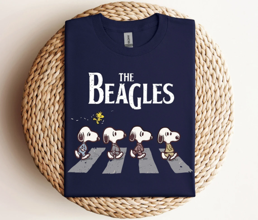 Snoopy Shirt, The Beagles Sweatshirt, Abbey Road Inspired Shirt, Fall Dogs Shirt, Funny Beatles Inspired Apparel, Cartoon Sweater, Snoopy