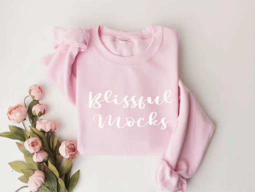 Valentine Sweatshirt Mockup, Gildan 18000 Mockup, Gildan PINK Crewneck Mockup, Gildan Sweatshirt Mockup, Gildan 18000 PINK folded Sweatshirt