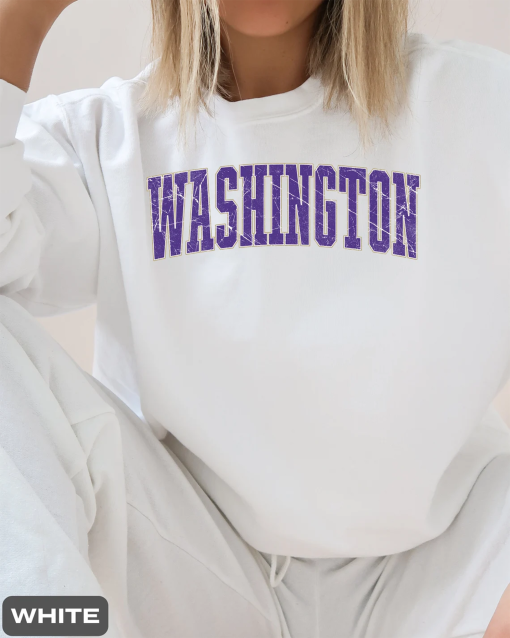 Washington Football Vintage Style Comfort Colors Sweatshirt, Washington Football Sweater, Washington Crewneck, Husky Fan Gift for Men Women