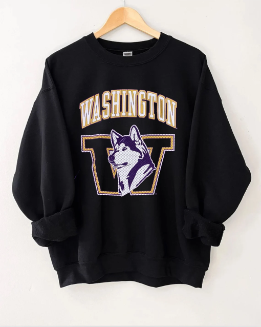 Vintage 90s Washington Huskies Crewneck Sweatshirt, UW Sweater, Washington Huskies Shirt, Washington Huskies Shirt