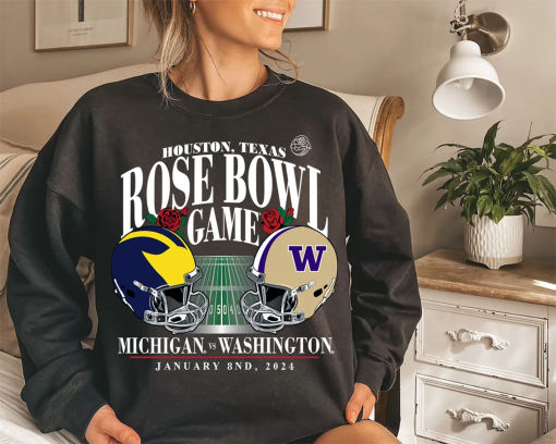 Michigan Wolverines vs Washington Huskies Football 2024 Rose Bowl Shirt, Rose Bowl Game Champs, Washington Football Tee, Michigan Football