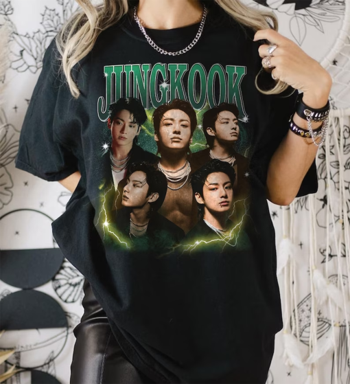 Vintage JK 90s Bootleg Shirt, Jungkook Kpop Shirt, BTS Kpop Shirt