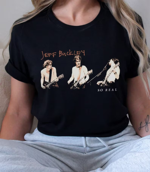 1994 Jeff Buckley So Real Unisex Black T-shirt, 90s Jeff Buckley Concert Shirt, Jeff Buckley So Real Tour shirt, Gift for Fan, Gift for Him