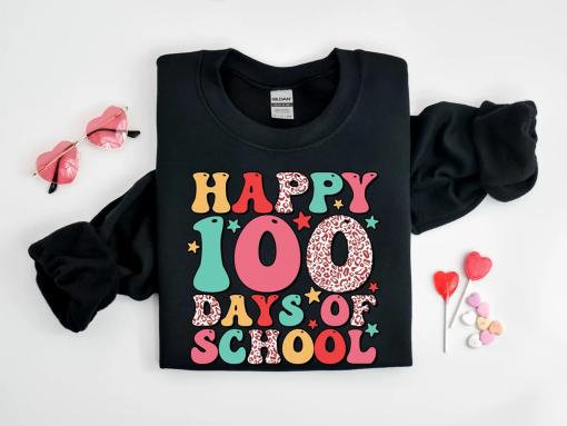 Happy 100 Days Of School Shirt, 100 Days Celebration Shirt, School 100 Days Shirt, Teacher 100 Days of School Outfit, Kids School Shirt