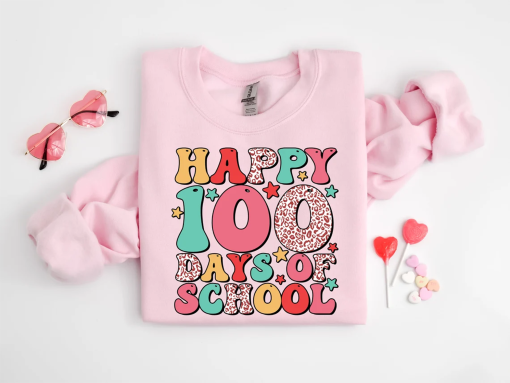 Happy 100 Days Of School Shirt, 100 Days Celebration Shirt, School 100 Days Shirt, Teacher 100 Days of School Outfit, Kids School Shirt