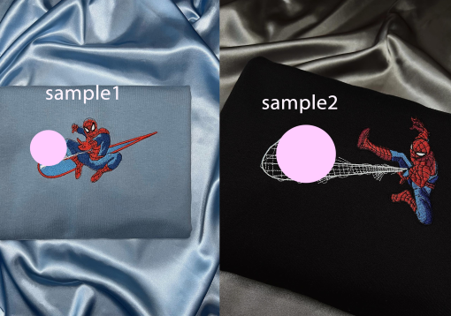 Spid.erm.an Embroidered Sweatshirt; Couple Embroidered Sweatshirt,No Way home, Miles Morales, gift for her/gift for him