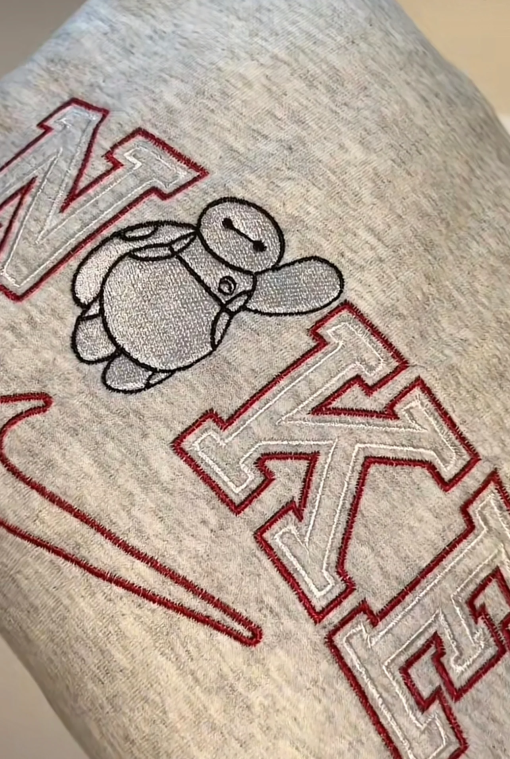 Cartoon Baymax Embroidered Sweater, Cartoon Sweatshirts, Embroidered Sweatshirt, Trending Crewneck, Vintage shirt