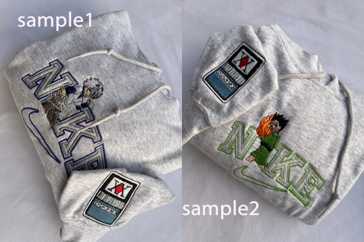 Killu.a Anime Embroidered Sweatshirt, G.o.n and K.il.lu.a Embroidered Sweatshirt, Anime Sweatshirt, Anime gif for hxh fans