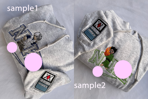 Killu.a Anime Embroidered Sweatshirt, G.o.n and K.il.lu.a Embroidered Sweatshirt, Anime Sweatshirt, Anime gif for hxh fans