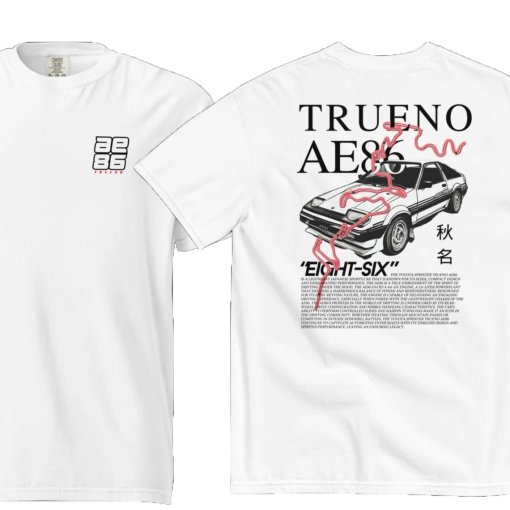 Trueno AE86 Initial D Inspired Tshirt | Car Shirts, Anime T-Shirt, Anime Merch, Toyota Car Tee, Sports Car Merch, Racing Shirt