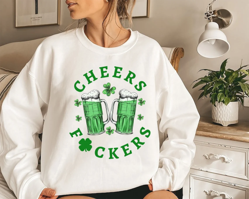 St. Patrick’s Shirt for Men, Irish Day Gift, Paddy’s Day Shirt,Cheers Fuckers Tee, Lucky Tee, Shamrock Tee, Gift For St. Patrick’s Day