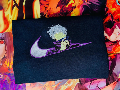 Embroidery, Sweater, Minimalistic, Crewneck, Manga, Yuji Itadori, Gojo Satoru, Anime clothing, Subtle Anime Merch, Aesthetic, Anime embroidery, Sukuna, Jujutsu Kaisen