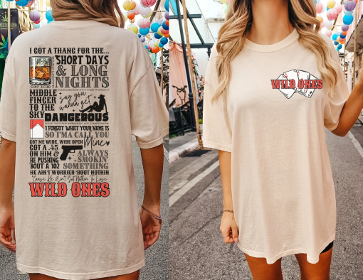 Comfort Colors Wild Ones two sided Country Concert Tee, Jesse Murphy shirt, viral whiskey tee, Cowboys and Angels, whiskey and fire tee,