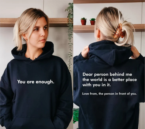 Dear Person Behind Me Hoodie, Self-Care, Mental Health Awareness, Comfort Clothing, Wellness, Empowerment, Body Positivity,