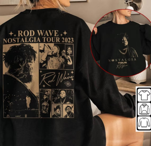 Rod Wave Nostalgia 90s Rap Music Png 2 Sides, Bootleg Vintage Y2K Png, Retro Tour 2023 Concert Tickets Unisex Gift Png