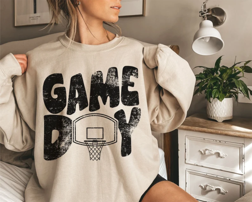 Game Day Basketball Shirt, Game Day Basketball Sweatshirt, Basketball Crewneck, Basketball Mom Shirt, School Spirit Shirts, Spirit Wear