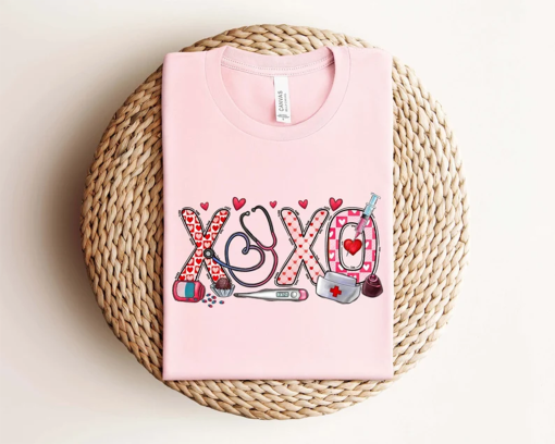 XOXO Shirt, XOXO Nurse Shirt, Valentines Day Gift For Nurse, Valentines Day Sweatshirt, Cute Valentines Day Shirt For Nurse, Gift For Nurse